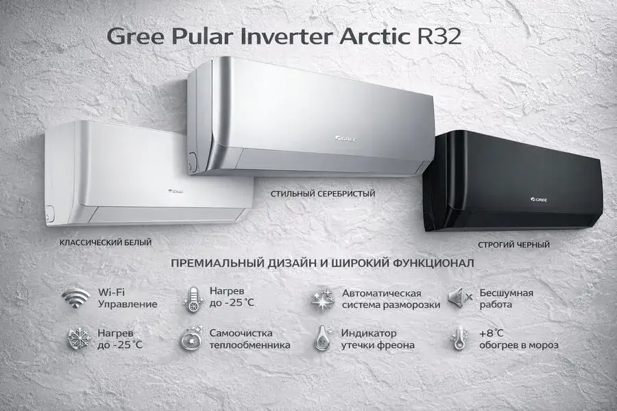 Кондиционер Gree Pular Inverter Arctic R32